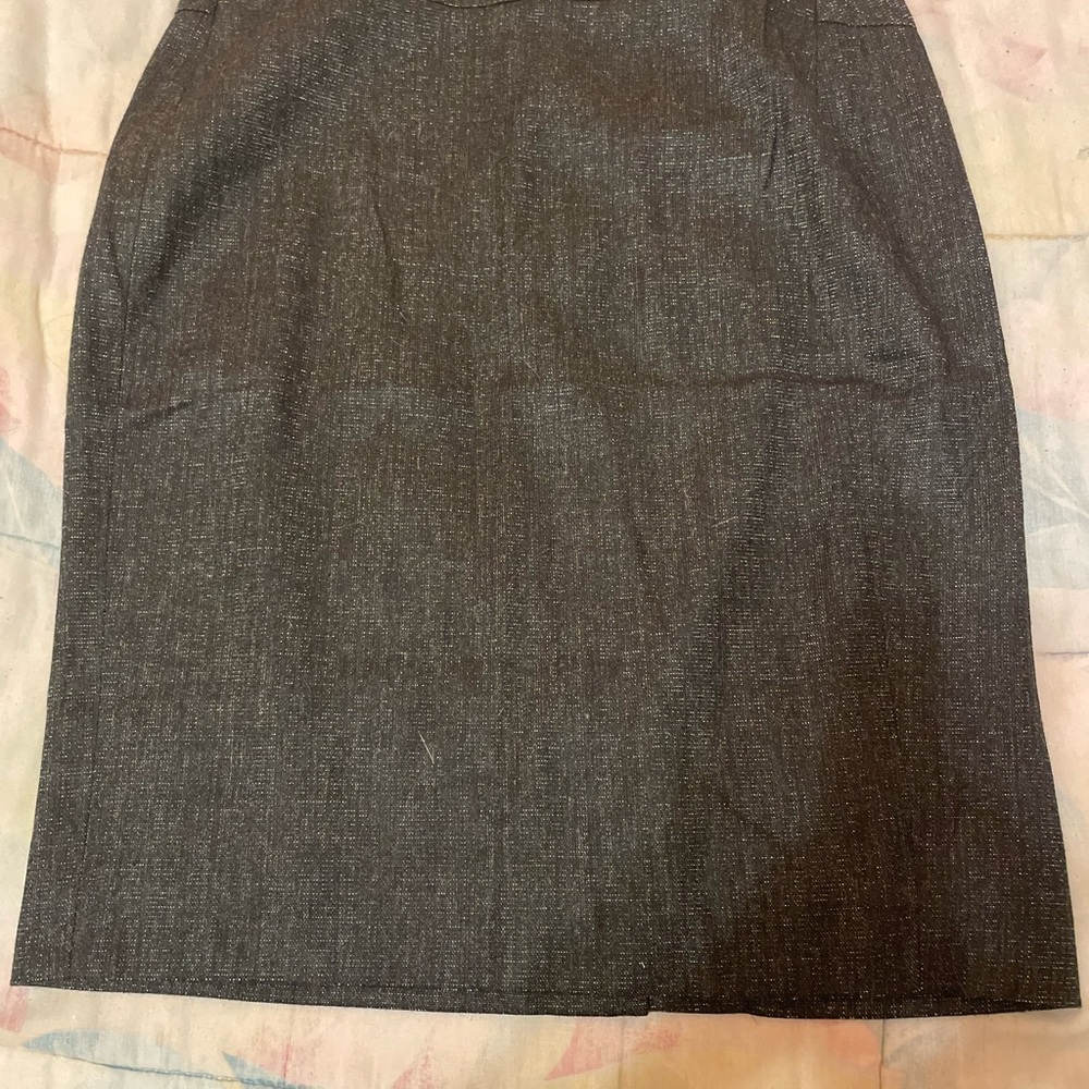 Ann Taylor Charcoal Tweed Pencil Skirt
